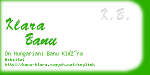 klara banu business card